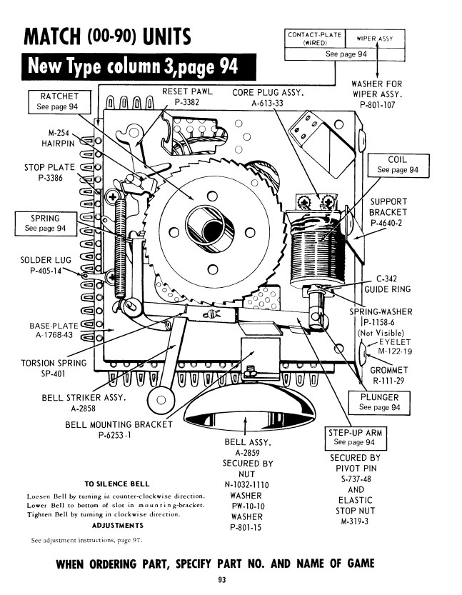 Action Pinball - P-3382 - Reset Pawl - Stepper Unit (Bally)